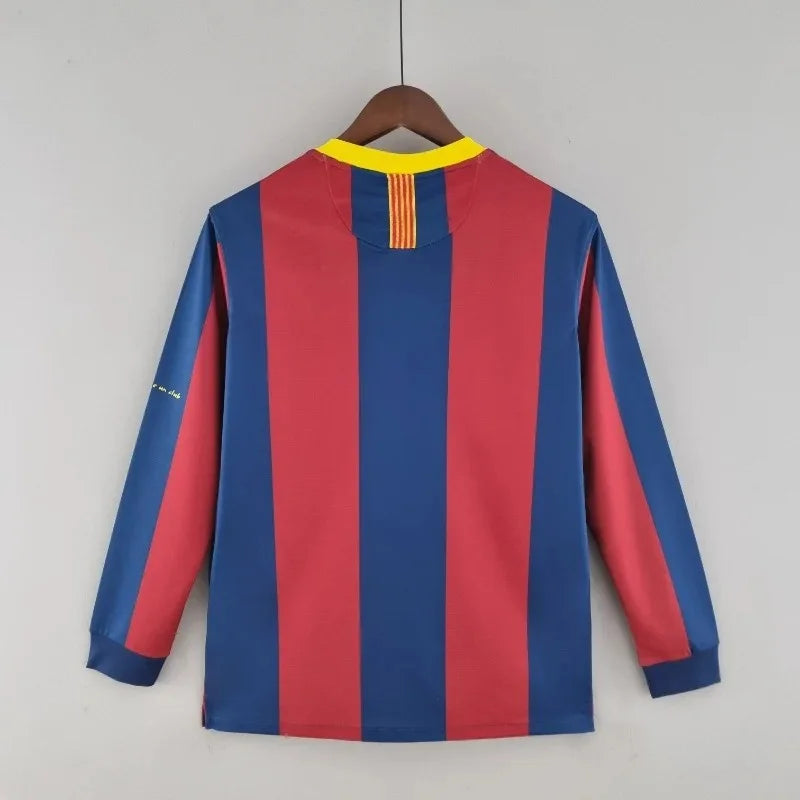 2010/2011 Retro Long Sleeve Barcelona Home Football Shirt