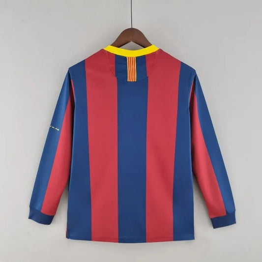 2010/2011 Retro Long Sleeve Barcelona Home Football Shirt