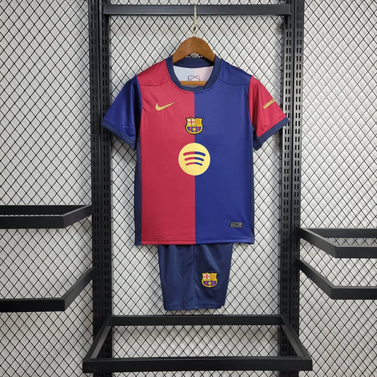 2024/2025 Barcelona Home Football Shirt Kids Size