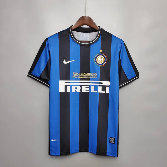 2009/2010 Retro Internazionale Milan Home UEFA Champions League Edition Football Shirt