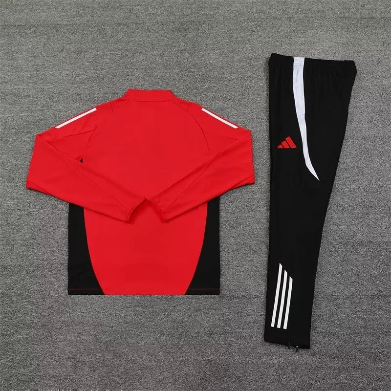 2024/2025 Manchester United Half-Pull Red Tracksuit