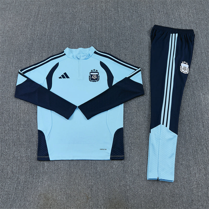 2026/2027 Argentina Half-Pull Light Blue Tracksuit