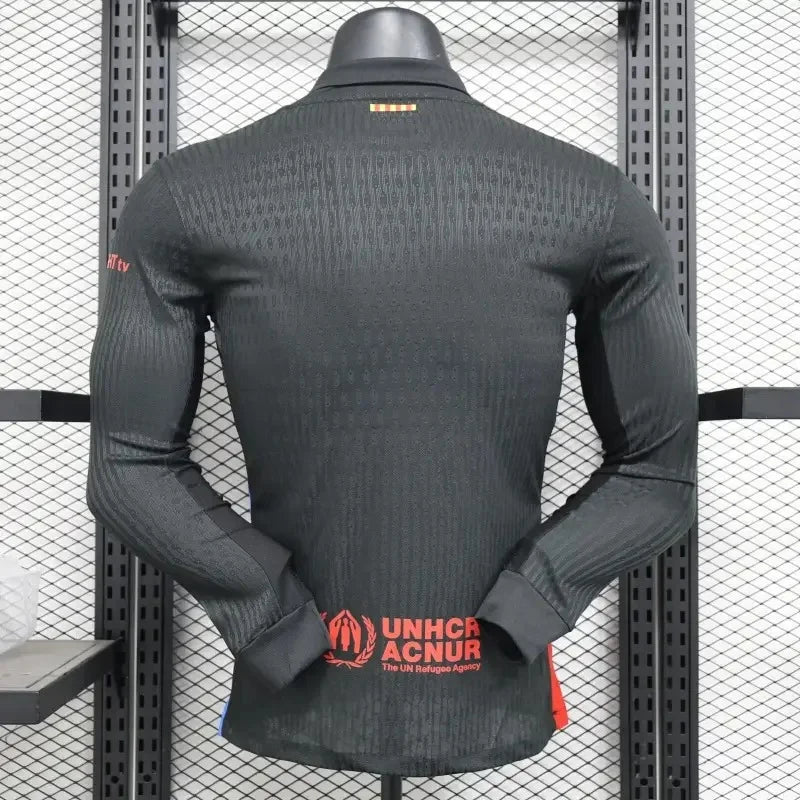 2024/2025 Long Sleeve Barcelona Away Football Shirt - Player Version