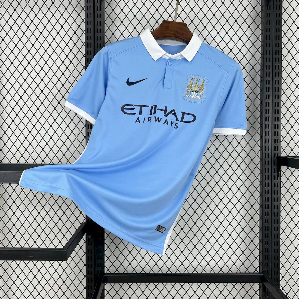 2015/2016 Retro Manchester City Home Football Shirt