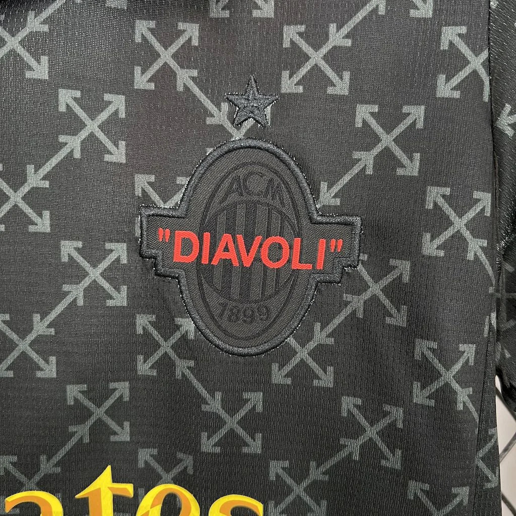 2024/2025 AC Milan x OFF-WHITE Football Shirt Kids Size