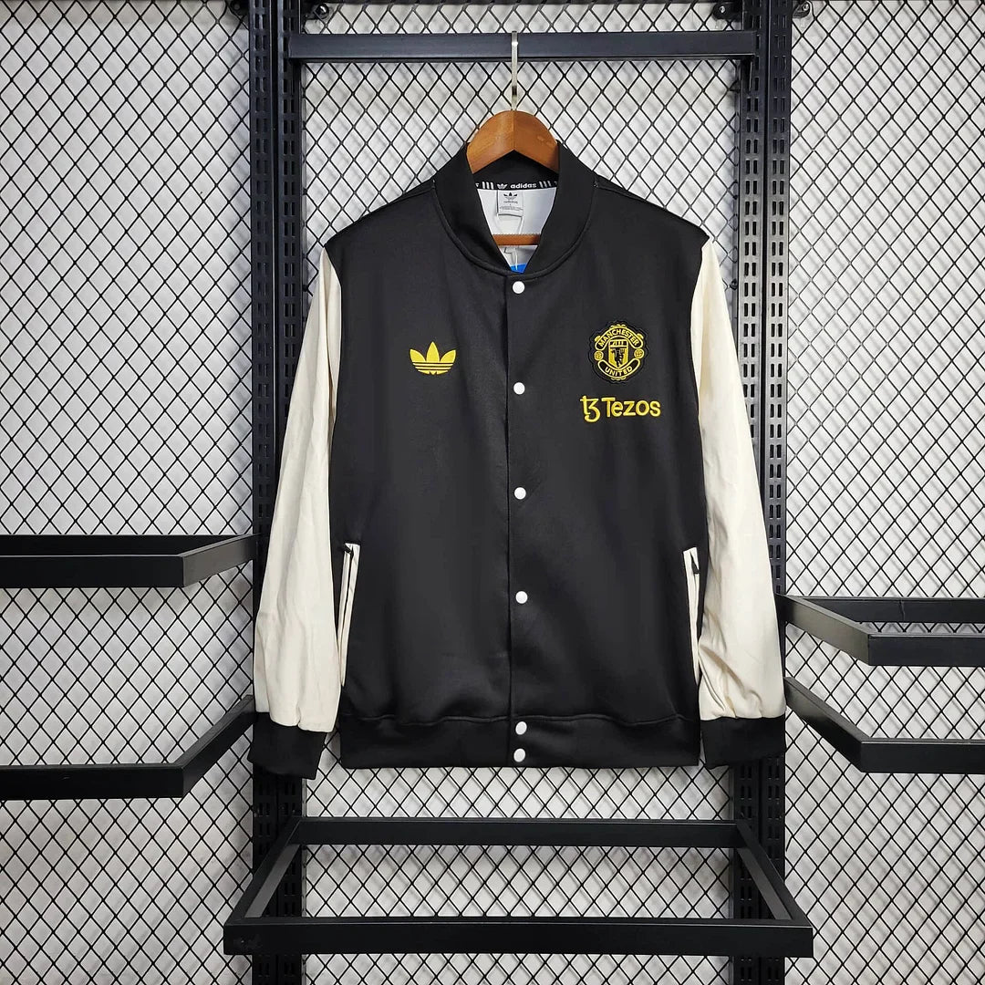 2025/2026 Manchester United Black And White Jacket Windbreaker