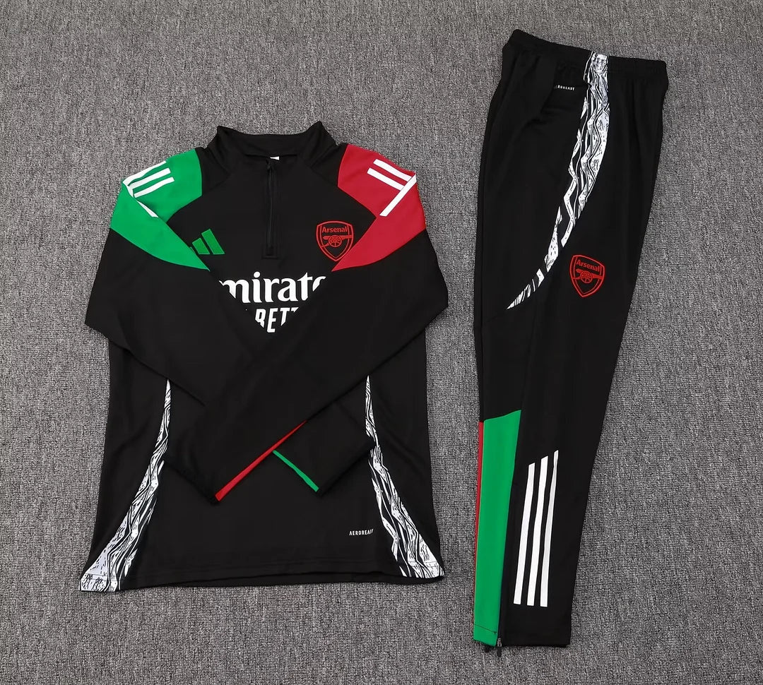 2024/2025 Arsenal Half-Pull Black Tracksuit