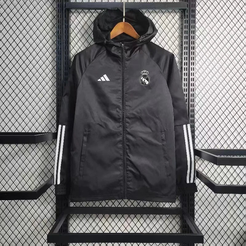 2023/2024 Real Madrid Windbreaker Jacket Black