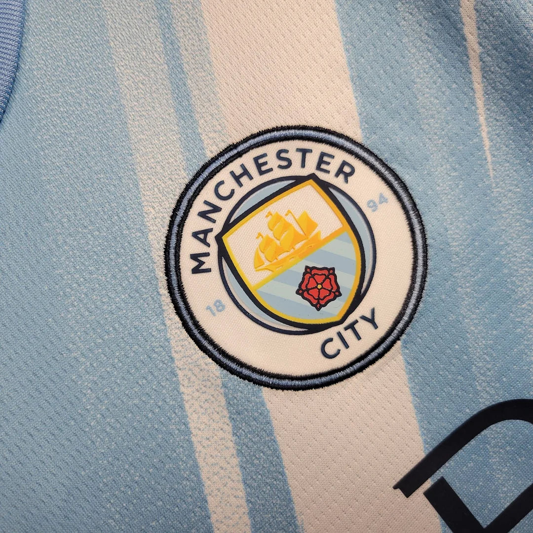 2025/2026 Manchester City Home Football Shirt Kids Size