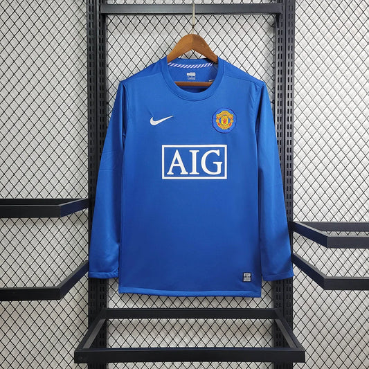 2007/2008 Retro Long Sleeve Manchester United Away Football Shirt