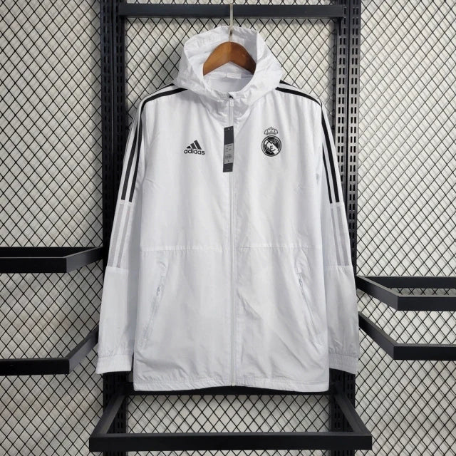 2023/2024 Real Madrid Men's Adidas Windbreaker White