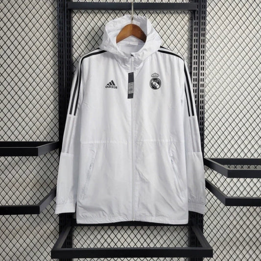 2023/2024 Real Madrid Men's Adidas Windbreaker White