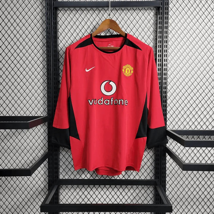 2002/2004 Retro Long Sleeve Manchester United Home Football Shirt