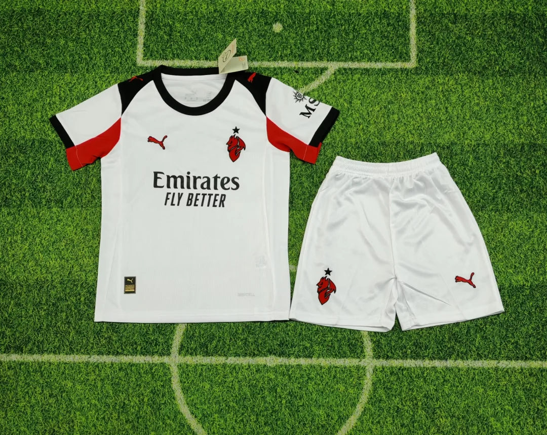 2025/2026 AC Milan Away Football Shirt Kids Size