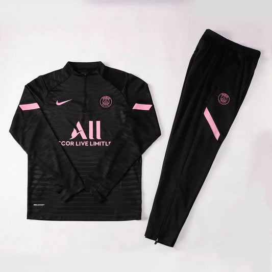 2021/2022 Psg Paris Saint-Germain Half-Pull Black Tracksuit