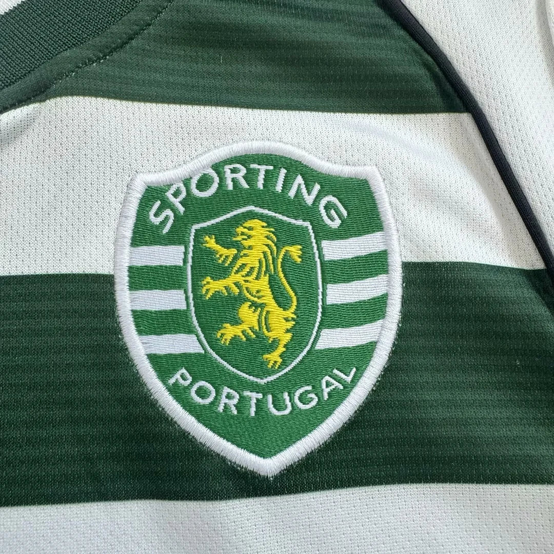 2001/2003 Retro Long Sleeve Sporting Lisbon Home Football Shirt Kids Size