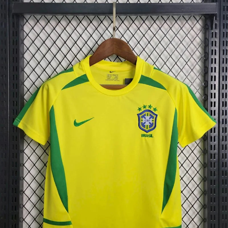 2002 Retro Brazil Home Football Shirt Kids Size
