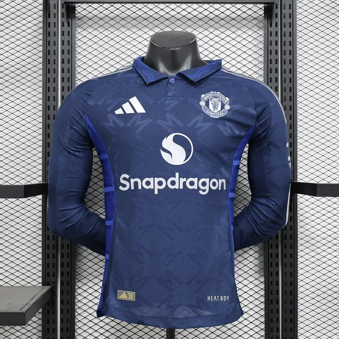 2024/2025 Long Sleeve Player Version Manchester United Away Football Shirt