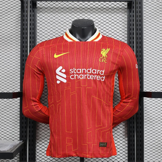 2024/2025 Long Sleeve Player Version Liverpool Home Football Shirt