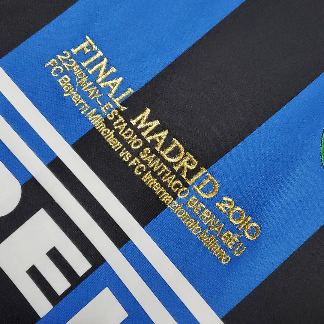 2009/2010 Retro Internazionale Milan Home UEFA Champions League Edition Football Shirt