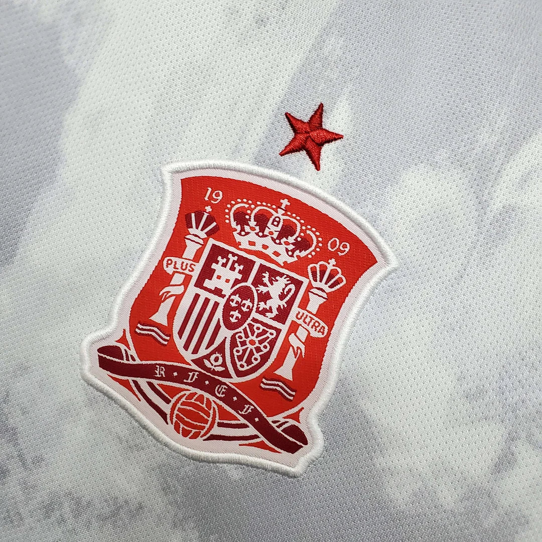 2020 Spain 2020 White Away Football Shirt