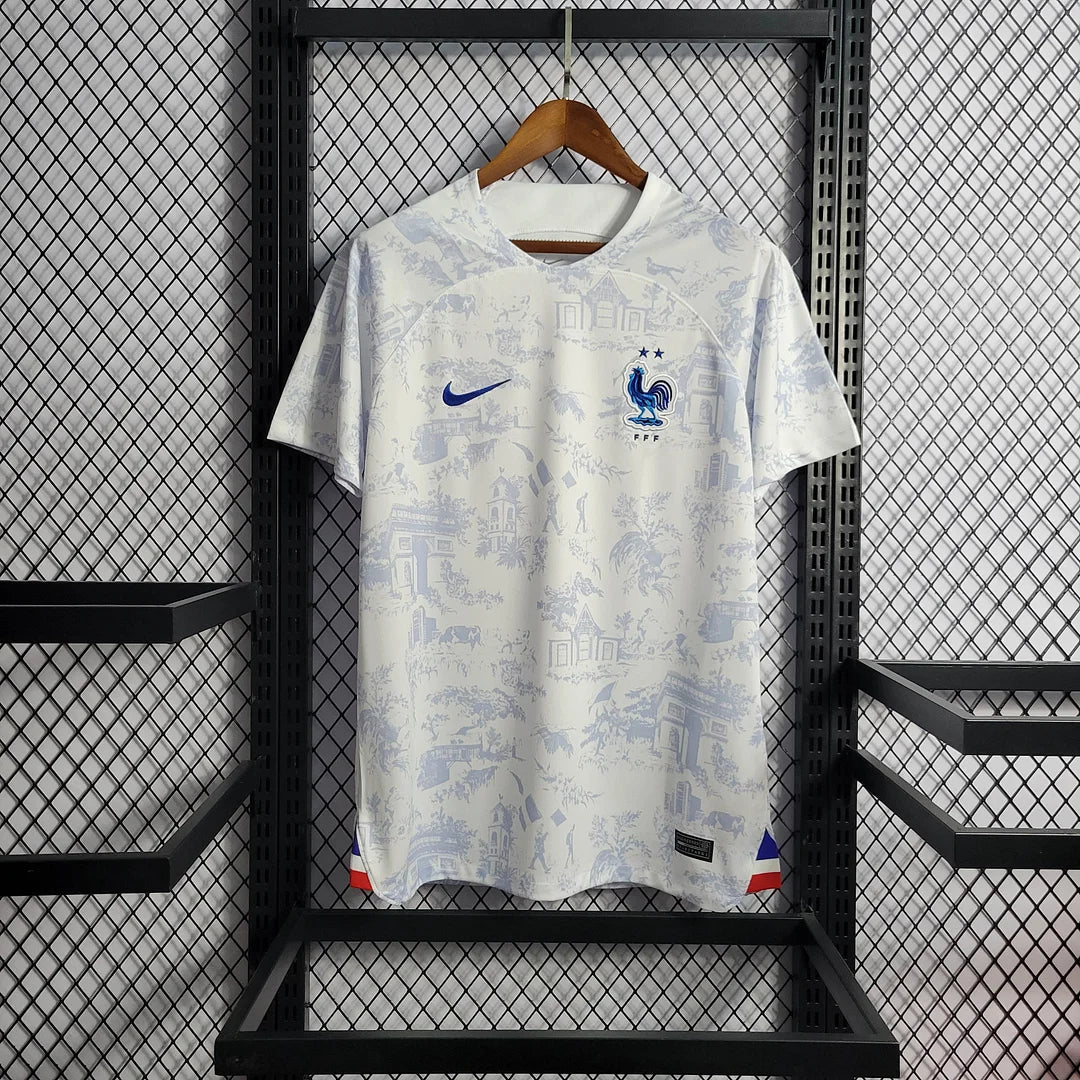 2022 FIFA World Cup France Away White Football Shirt