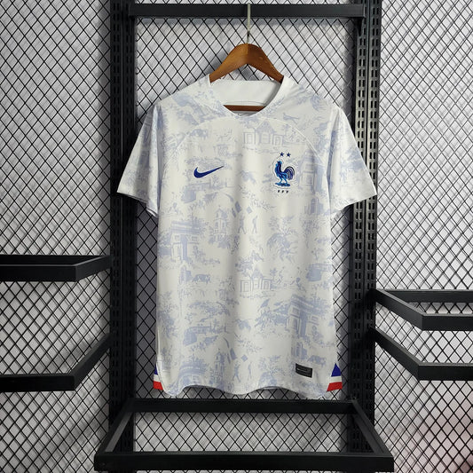 2022 FIFA World Cup France Away White Football Shirt