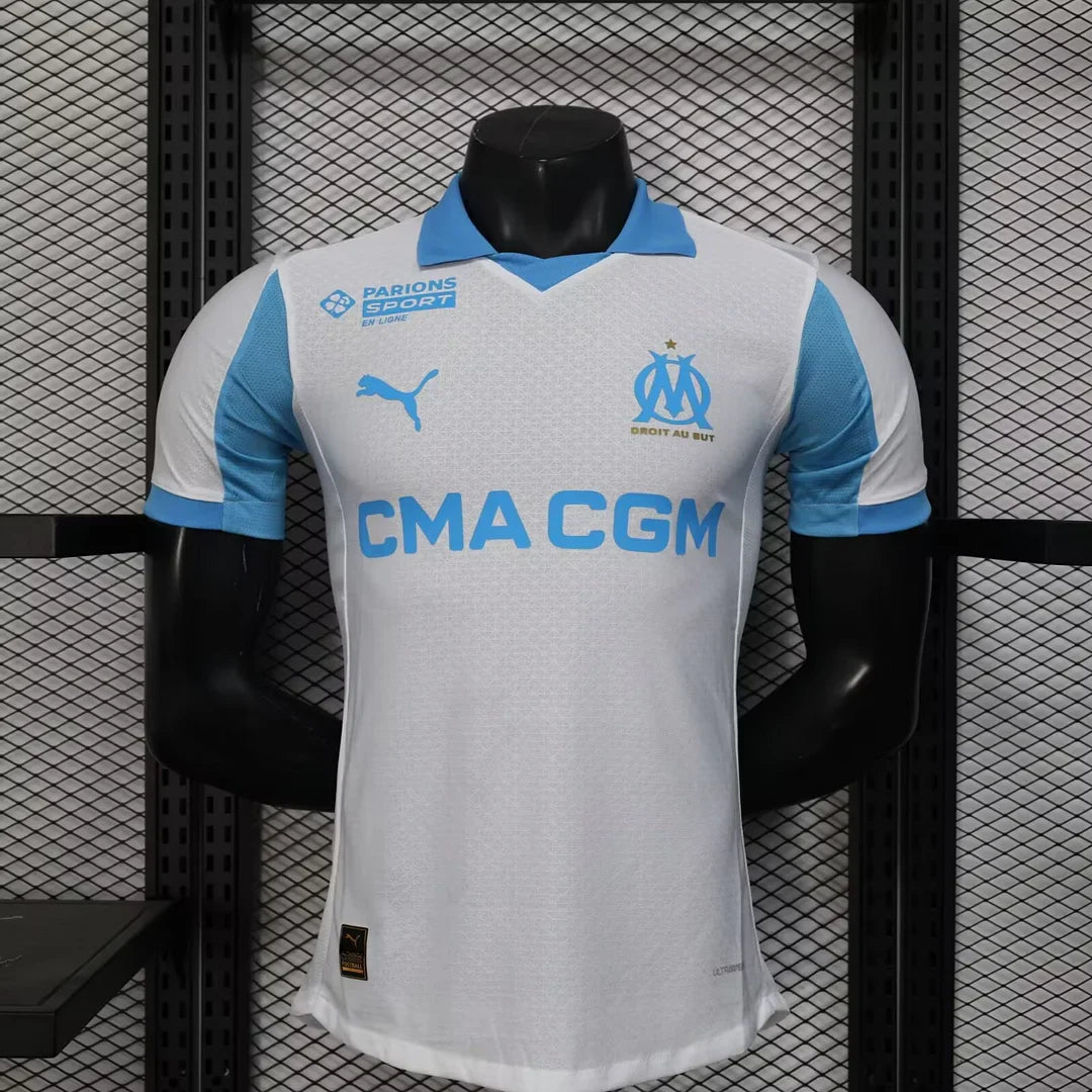 2025/2026 Player Version Olympique Marseille Home Football Shirt