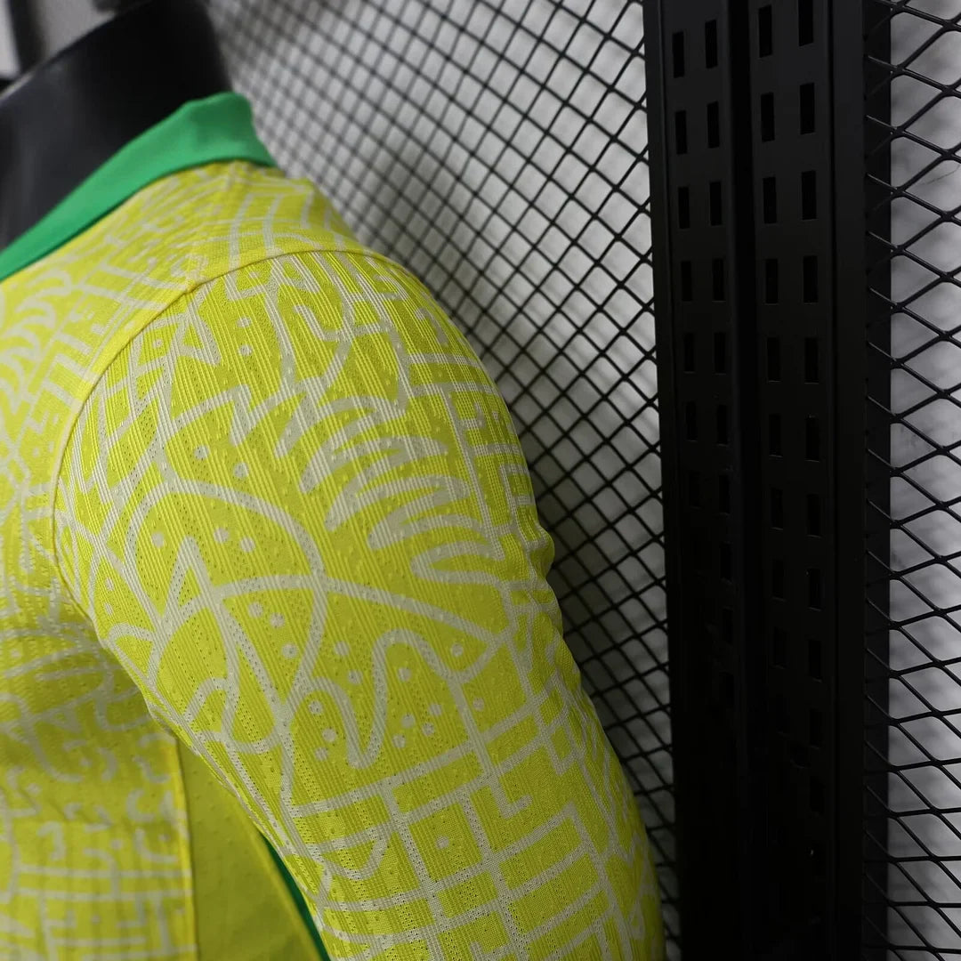 2024 Long Sleeve Player Version Brazil Home Football Shirt