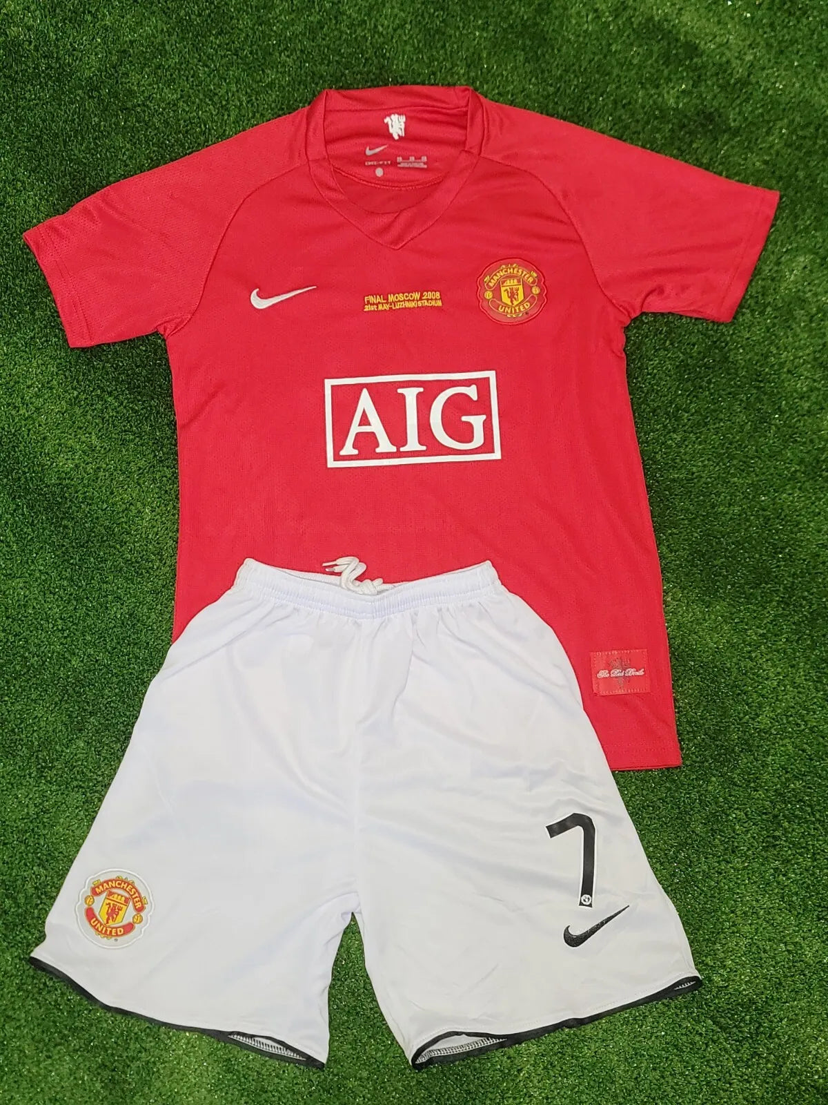 2007/2008 Retro Manchester United Home Football Shirt Kids Size