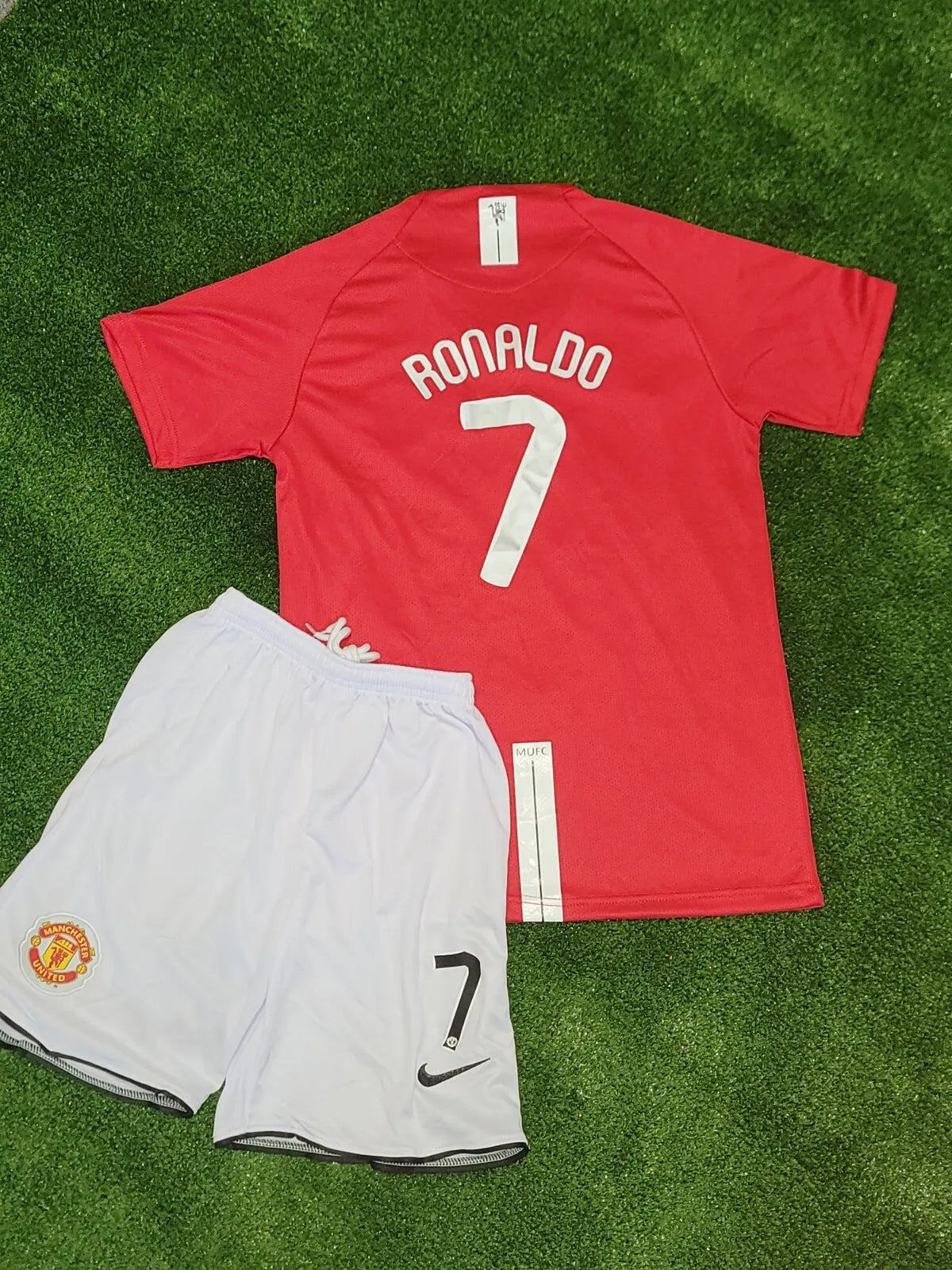 2007/2008 Retro Manchester United Home Football Shirt Kids Size
