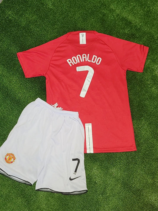 2007/2008 Retro Manchester United Home Football Shirt Kids Size