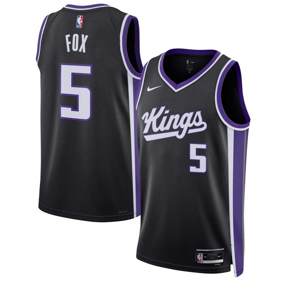 Sacramento Kings Nike 2021/22 Swingman Custom Jersey - City Edition - Black