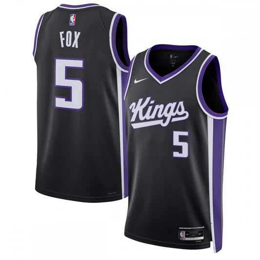 Sacramento Kings Nike 2021/22 Swingman Custom Jersey - City Edition - Black