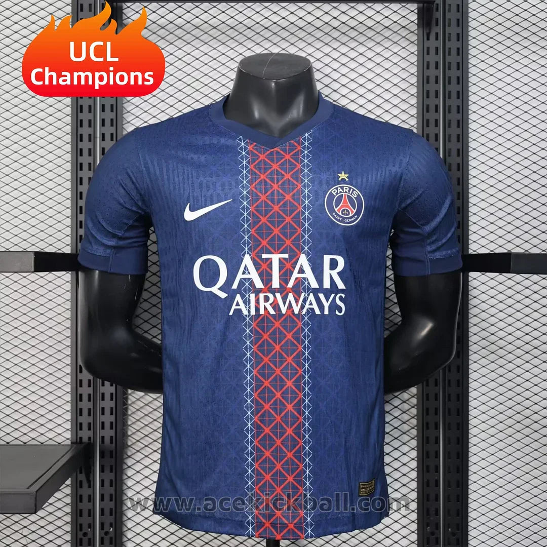 2025/2026 PSG Player Version Paris Saint-Germain Home Champions League Edition Football Shirt